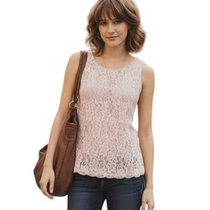 Aritzia Babaton Carter Blouse Coquette Eyelash Lace Women S Sheer Fairy Pink Y2K
